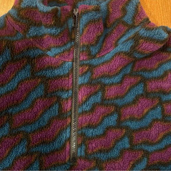 Dutch Harbor Gear Vtg Sherpa Fall/Winter Pullover 1/2 Zip Turtleneck Sweater Lg - Picture 2 of 3